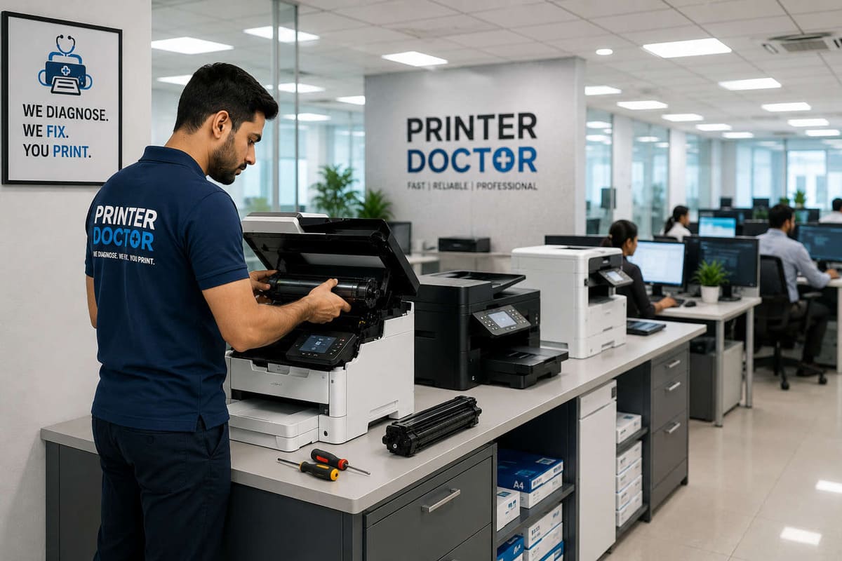 Office printer maintenance and technical support services by Printer Doctor in Kolkata.